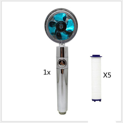 Turbo Propeller Shower Head Handheld High Pressure