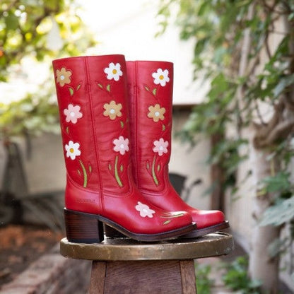 Stylish High-heeled Denim Boots Knee-high For Women