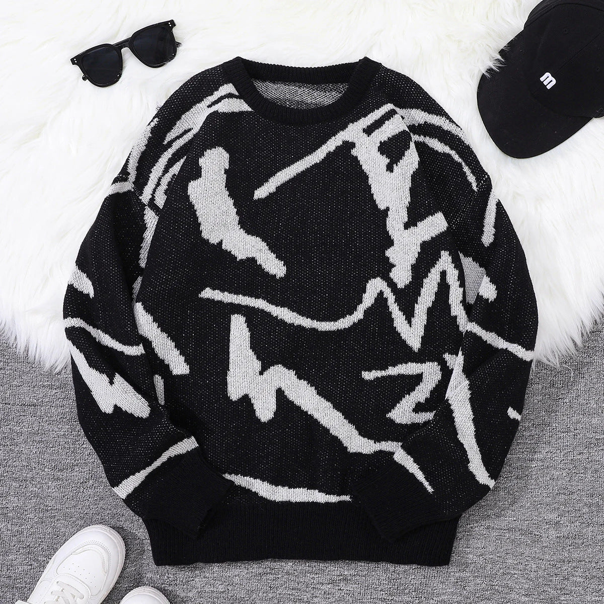 Simple Chunky-knit Hoodie For Men And Women
