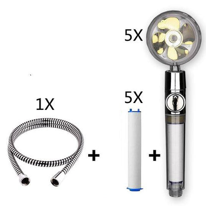 Turbo Propeller Shower Head Handheld High Pressure
