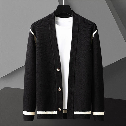 Autumn Cardigan Men's Long Sleeved Sweater Coat
