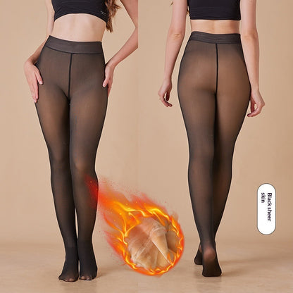 High-quality Leggings With Sheer, Fleece-lined, And Extra Thick