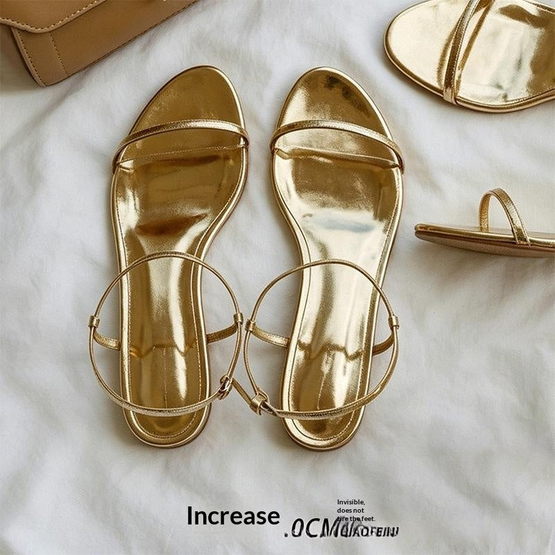 Womens Stylish Flat Sandals With A Single Strap