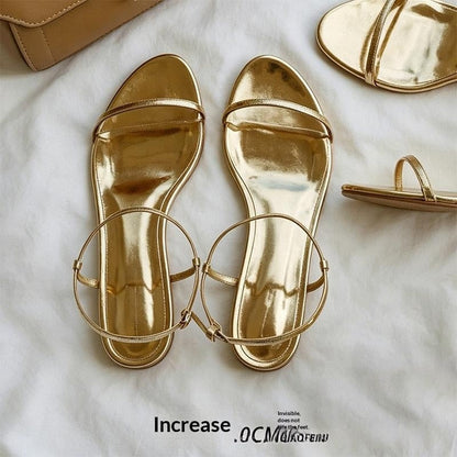Womens Stylish Flat Sandals With A Single Strap