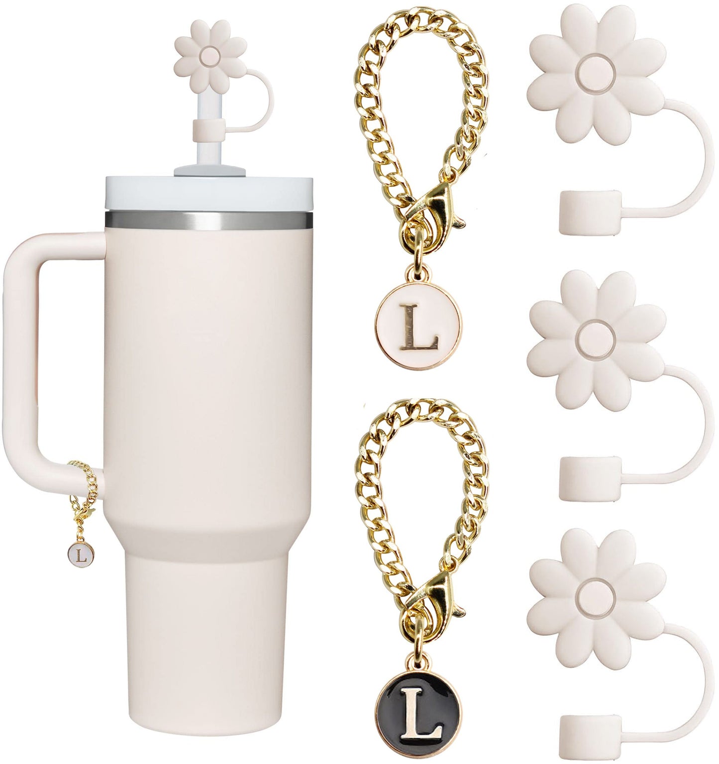 Tumbler Letter Handle Charms - 5PCS