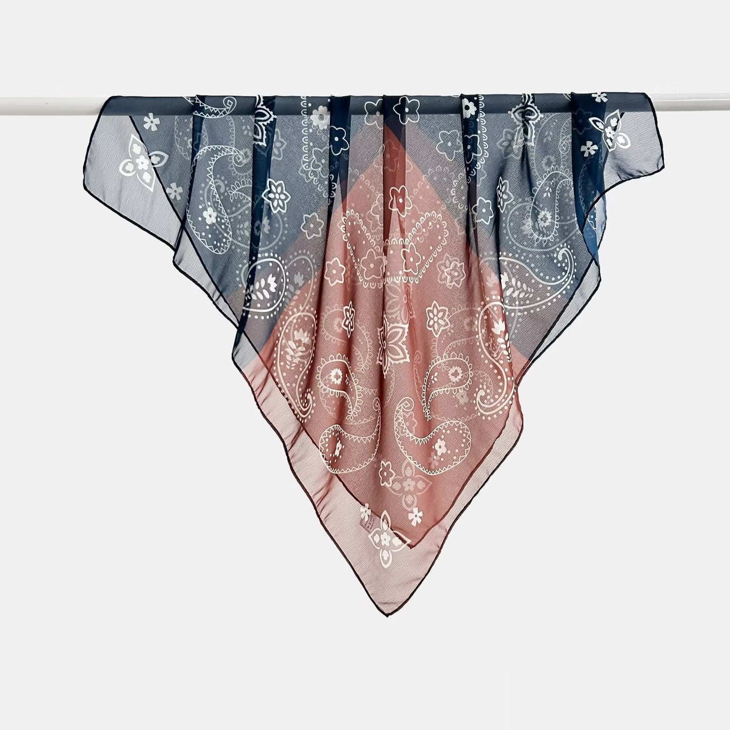 Versatile Printed Thin Square Scarf