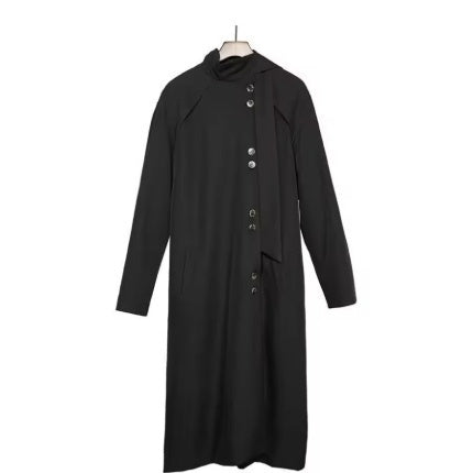 Irregular Japanese-style Long Trench Coat For Men