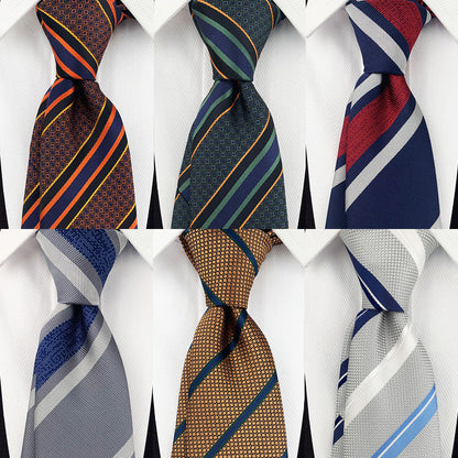 British Gentleman-style Striped Mens Tie For Suiting And Streetwear Coordination
