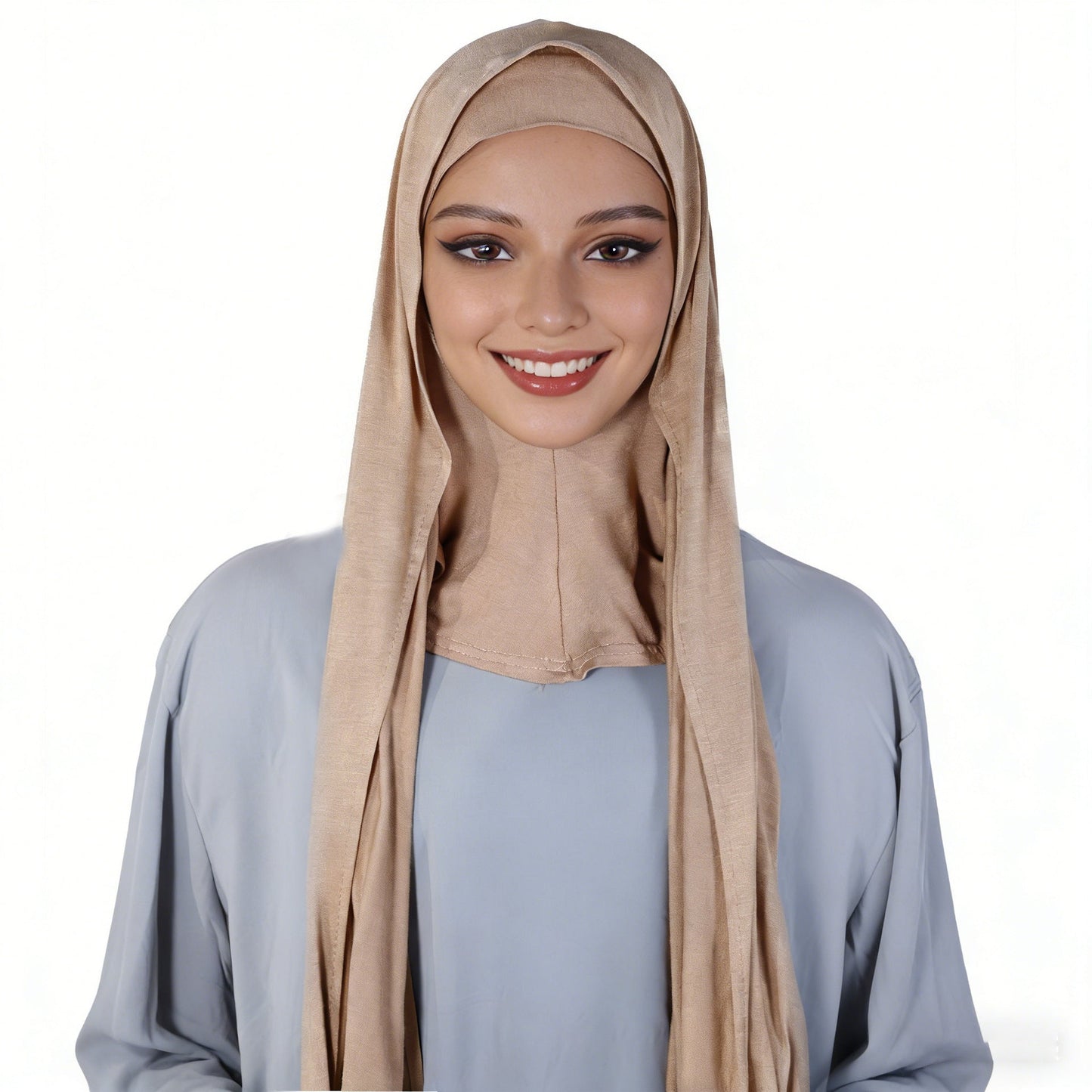 Modal Multi-color Breathable Neck Warmer Highly Elastic Base-layer Hooded Long Scarf Set