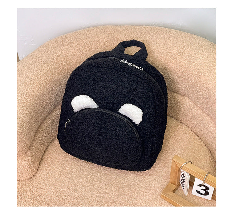 Lightweight New Heart-Shaped Plush Kindergarten Backpack