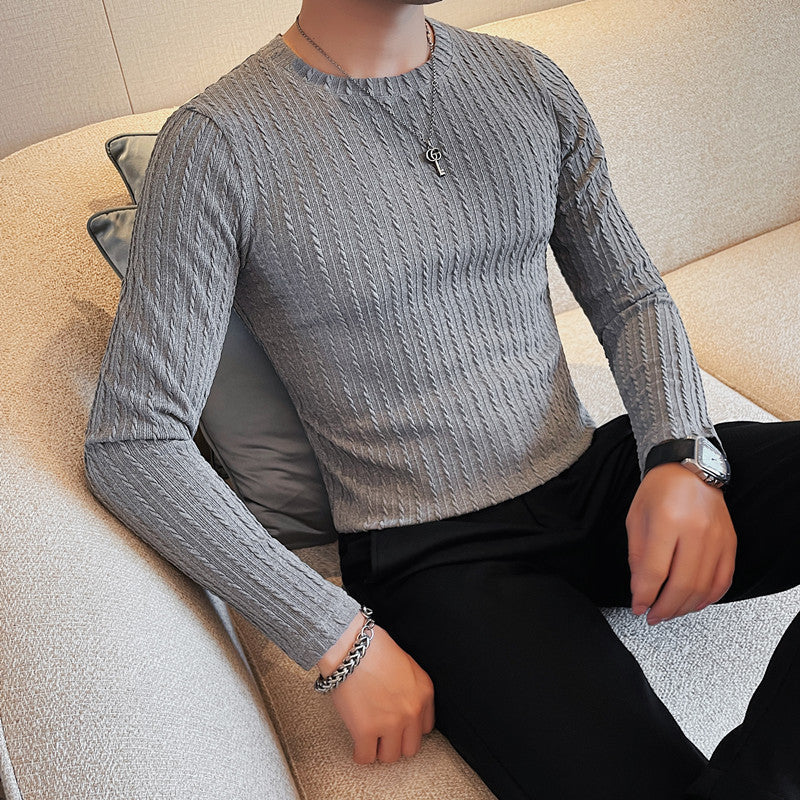 Round-neck Long-sleeve Slim-fit Bottoming Shirt