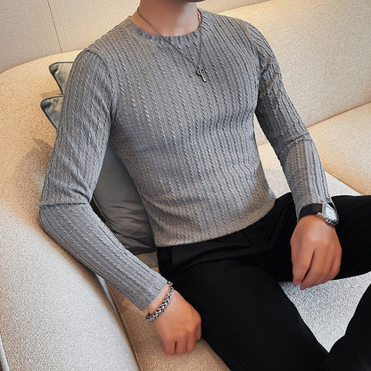 Round-neck Long-sleeve Slim-fit Bottoming Shirt