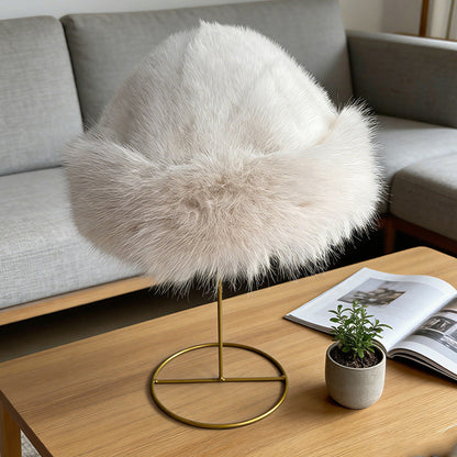 Winter And Autumn Plain-color Plush Mongolian Hat With Added Insulation And Thickening For Warmth. Fashionable And Versatile, Suitable For All Occasions. Anti-freezing And Ear-protection Hat