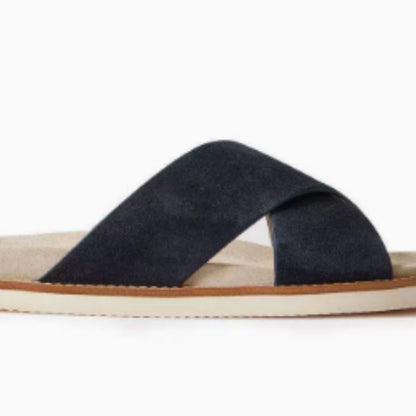 Fashionable Casual Slippers Trendy Soft-leather Height-increasing Beach Shoes