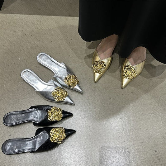 2025women's New Shoes For Spring Fashion Style Metal
