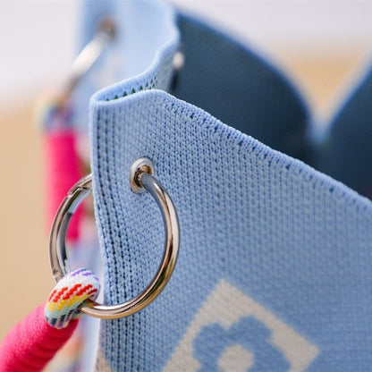 Knitted Tote Bag Commuter-friendly Handbag Simple Style