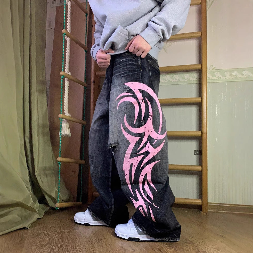 American Style Vibe Printed Jeans