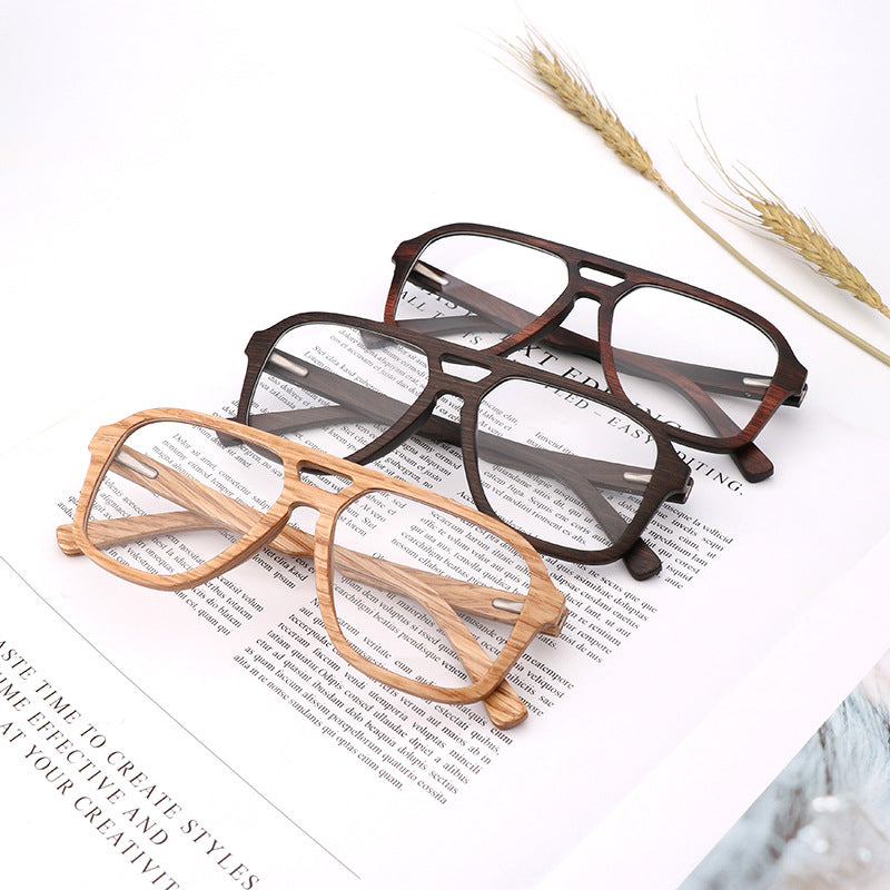 Bamboo-laminated Eyeglasses Fashionable Frame