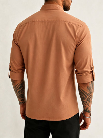 Men S 100 Cotton Mid Sleeve Shirt Built For The Outdoor Man