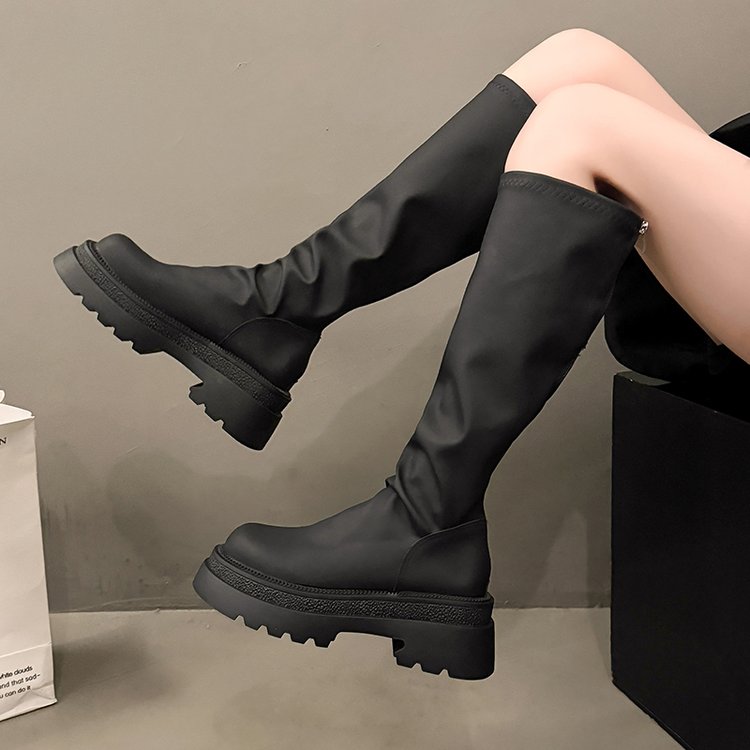 Women's New Stretch Slim-Fit Boots, Thick Sole Petite-Friendly Knee-High Riding Boots, Autumn 2025