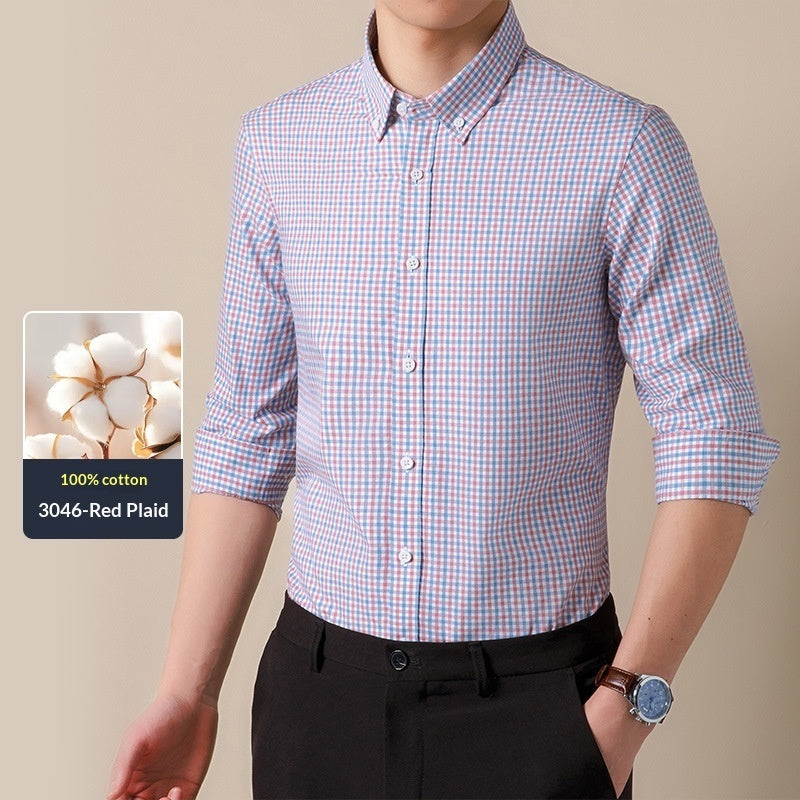 Mens Cotton Fashion Casual Breathable Shirt