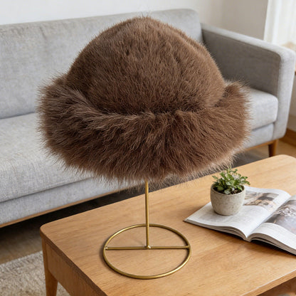 Winter And Autumn Plain-color Plush Mongolian Hat With Added Insulation And Thickening For Warmth. Fashionable And Versatile, Suitable For All Occasions. Anti-freezing And Ear-protection Hat