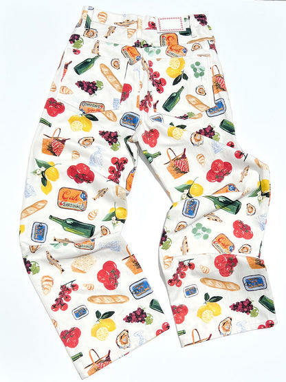 Printed High-quality Fashionable Casual Denim Womens Pants