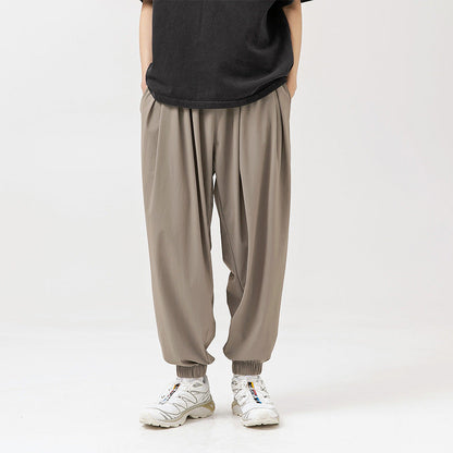 Trendy Ice-feeling Draping Effect Laced Pants