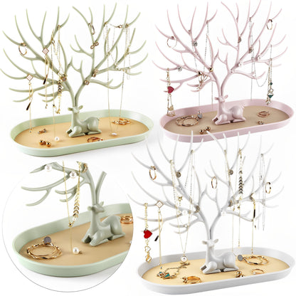 Deer Jewelry Display Stand with Drawer