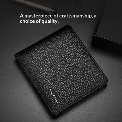 Mens Large-capacity Multi-card Short Leather Wallet