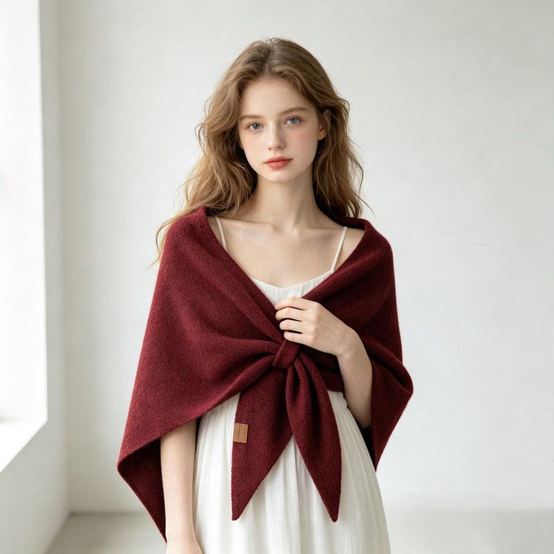Wool Large Triangle Scarf Shawl