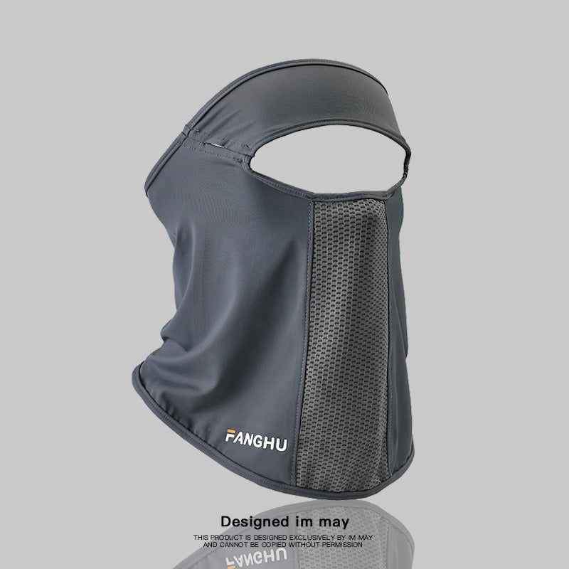 Summer New Ice Silk Mask Full Face Neck Protection UV Outdoor Cycling Breathable Mask Ice Silk Face Gini