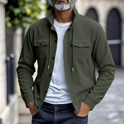 All-match Multi-pocket Stand-up Collar Long-sleeved Jacket For Men