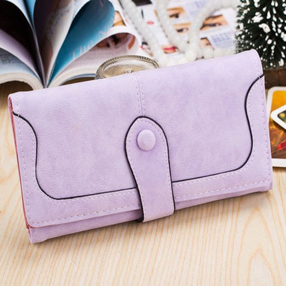 Stylish Matte Long Wallet For Women With Large Capacity