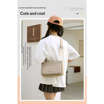Foreign Trade Women's Bags 2026 New Trendy Shoulder Bag Waterproof Nylon Bag Multi-Layer Crossbody Bag Korean Style Versatile Backpack