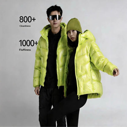Ultra-Soft White Duck Down Short Puffer Jacket