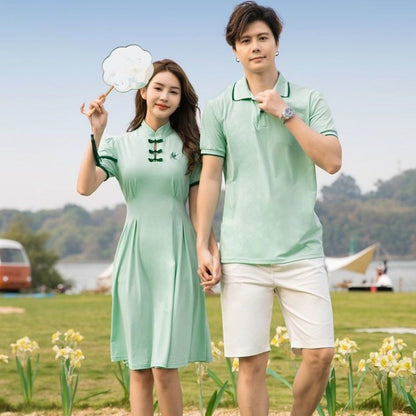 Hanfu Parent-child Clothing Chinese Style Short Sleeve Dress Suit