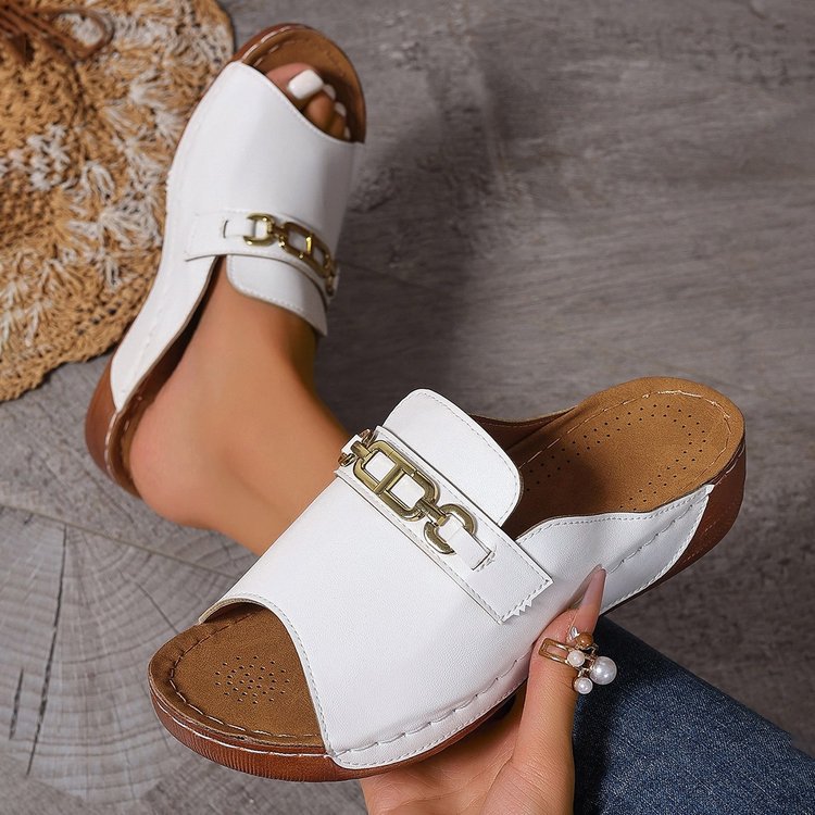 Fashionable Plus-Size Womens Thick-Soled Sandals