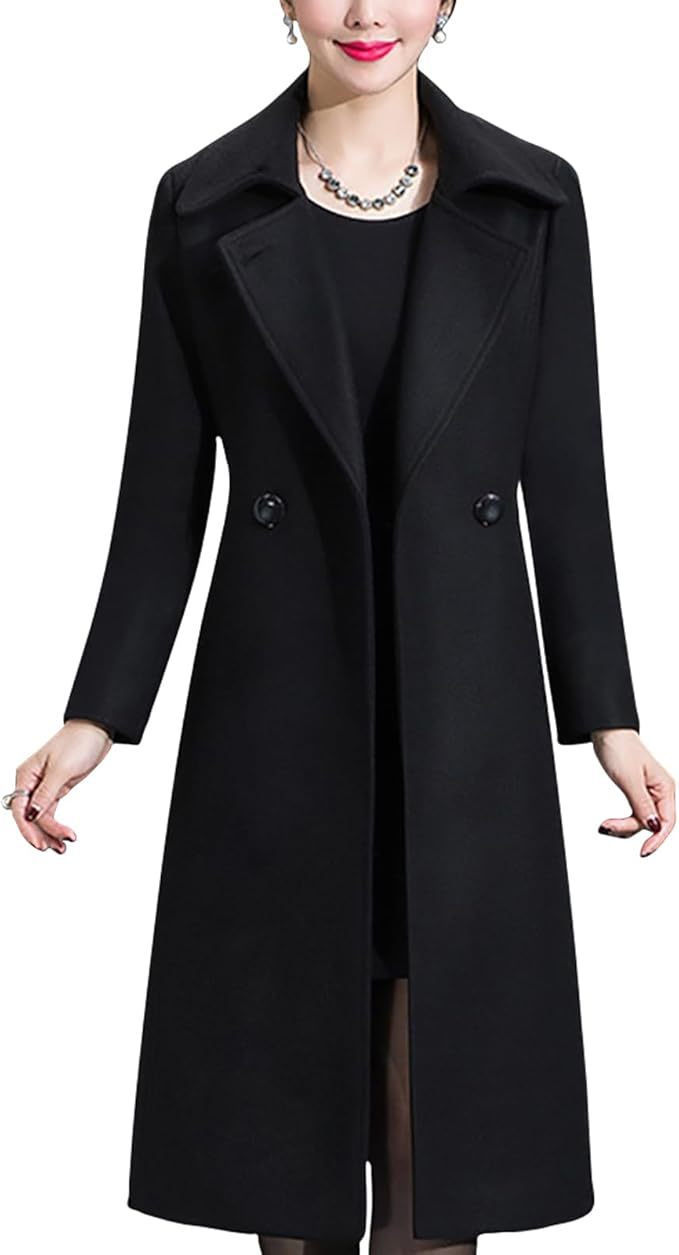 Winter Double-breasted Lapel Long Coat