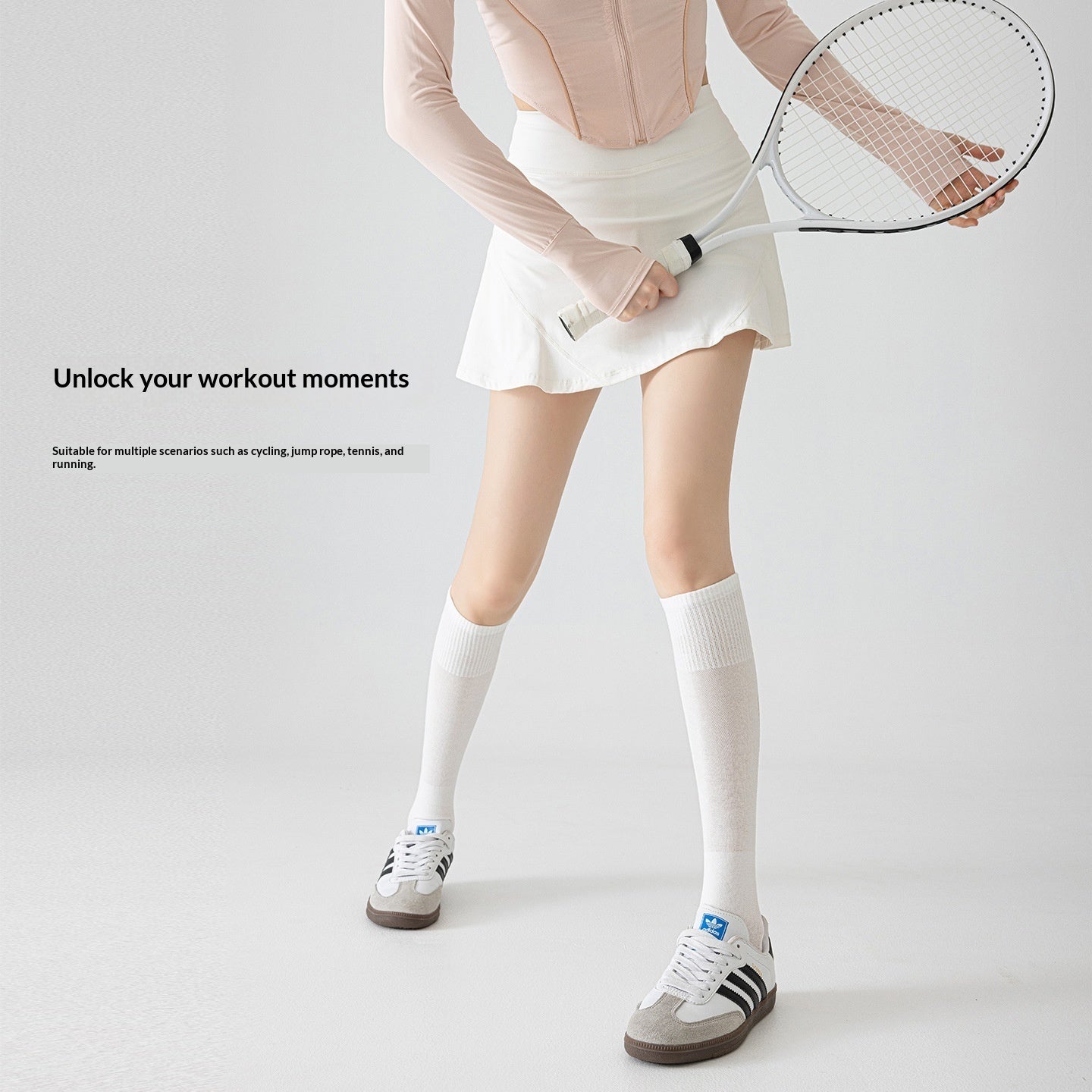 Ultra Thin Lightly Compressive Breathable Leg Length Sports Socks