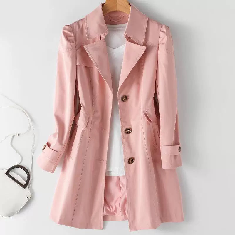 European And American Slim Fit Mid Length Windbreaker Jacket