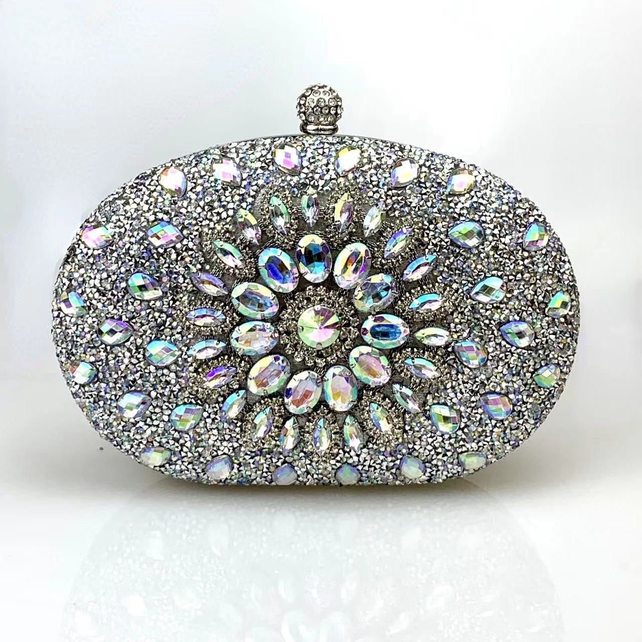 European And American Womens Evening Clutch Diamond-embellished Bag