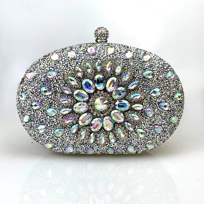 European And American Womens Evening Clutch Diamond-embellished Bag