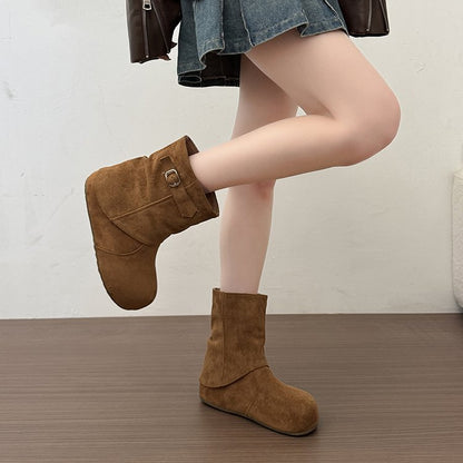 Women's Platform Hidden Height Birkenstock Style Martin Boots, 2026 New Autumn & Summer Trendy Pants Shaft Ankle Boots