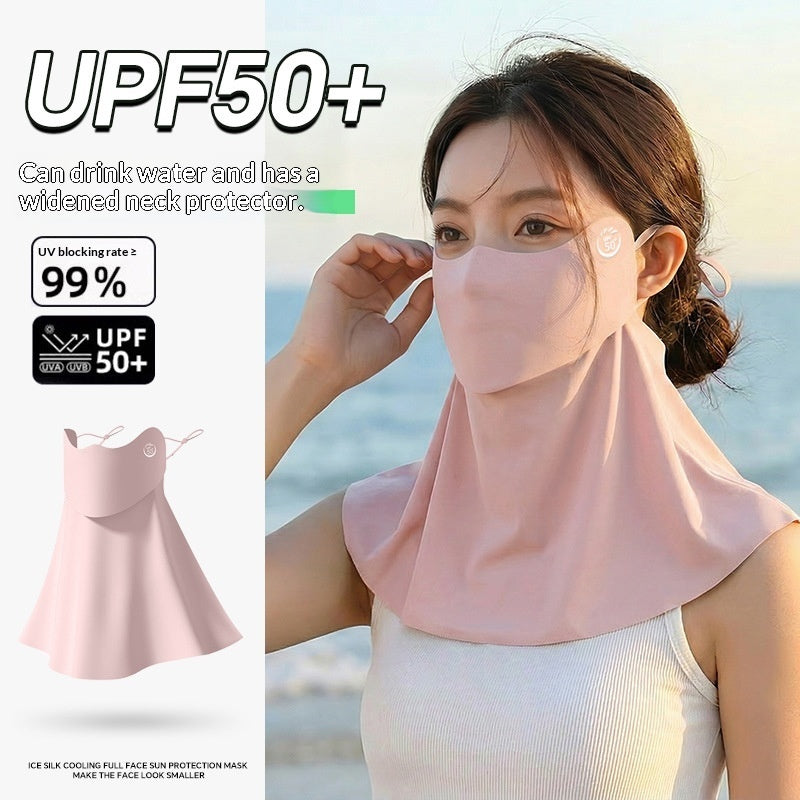 Womens Half-Face Breathable UV-Protective Sun Mask