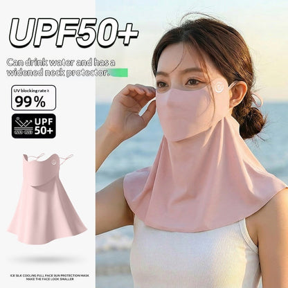 Womens Half-Face Breathable UV-Protective Sun Mask