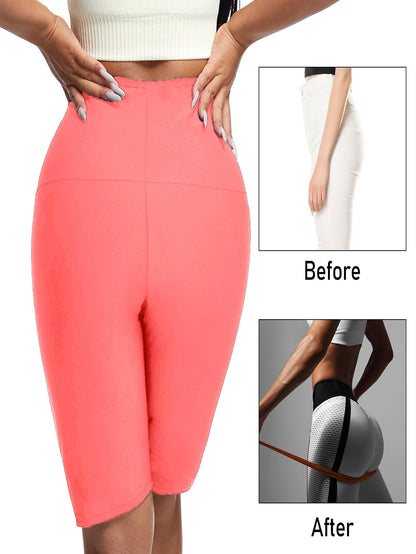 Women High Waist Thermo Sauna Shorts Slimming Body Shaper Compression Workout Waist Trainer Pants