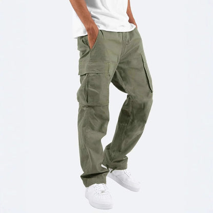 In Stock Amazon Summer New Men's Overalls European And American Independent Station Foreign Trade Drawstring Multi-pocket Casual Pants