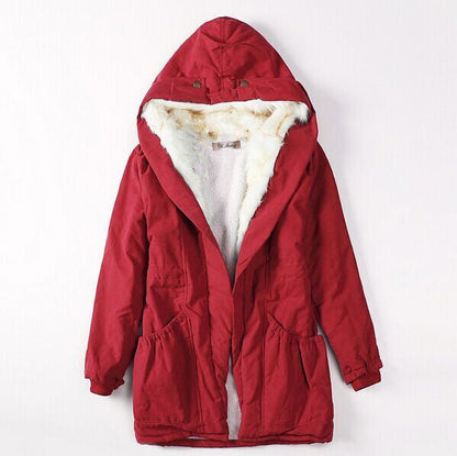 Winter Clothing Coat Thick Women's Clothes Slim Fit Fur Collar Down Jacket