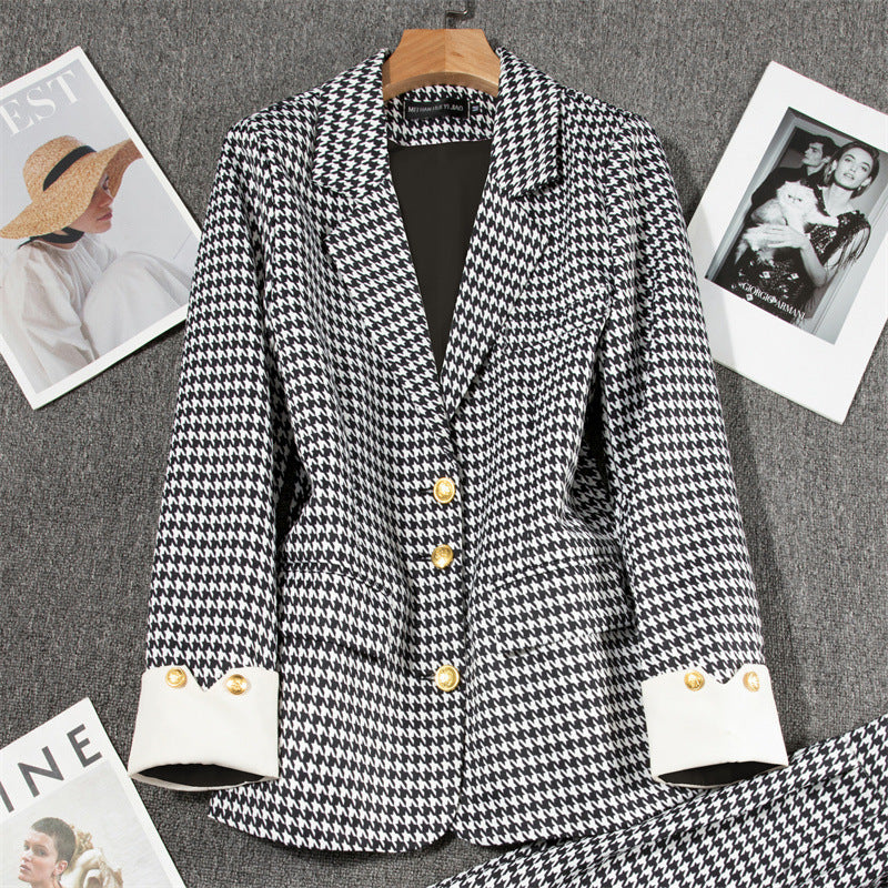Sophisticated Designer-style Blue Blazer For Women Casual Wear